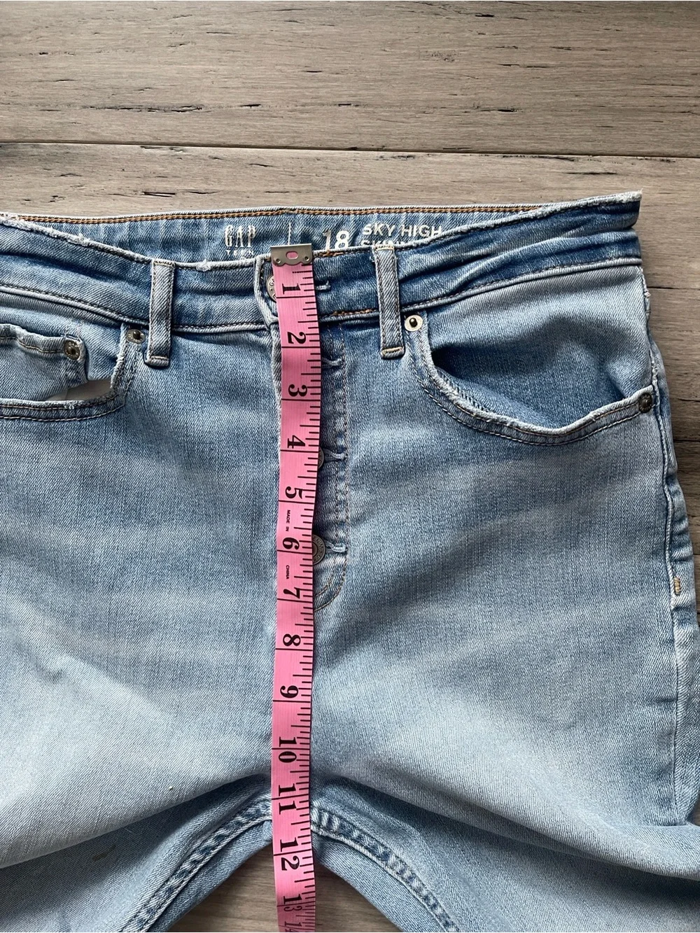 Gap Teen 18 Sky High Skinny Ankle Light Stretch Blue Jeans